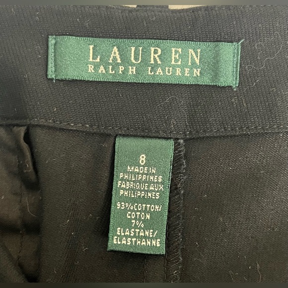 Ralph Lauren black cotton skirt Front pockets. Horseshoe on belt loop Size 8 EUC - Picture 9 of 9